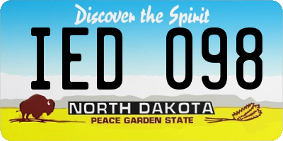 ND license plate IED098