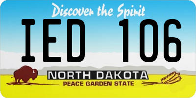 ND license plate IED106