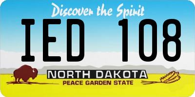 ND license plate IED108
