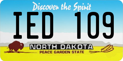 ND license plate IED109