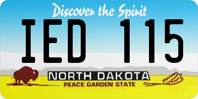 ND license plate IED115