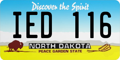 ND license plate IED116