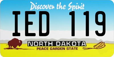 ND license plate IED119
