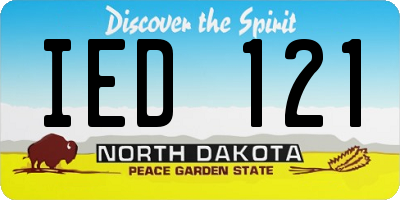 ND license plate IED121