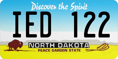 ND license plate IED122