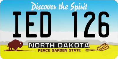 ND license plate IED126