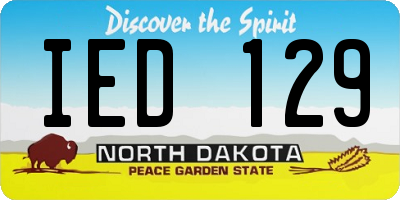 ND license plate IED129