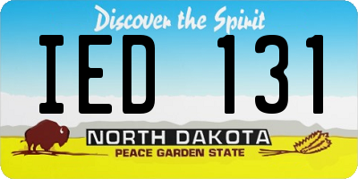 ND license plate IED131
