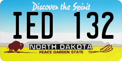 ND license plate IED132