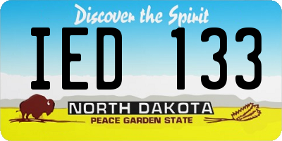 ND license plate IED133