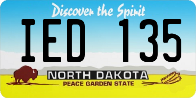 ND license plate IED135