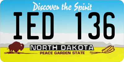 ND license plate IED136