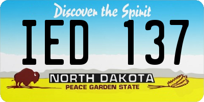 ND license plate IED137