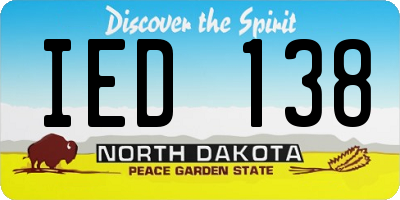 ND license plate IED138