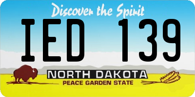 ND license plate IED139