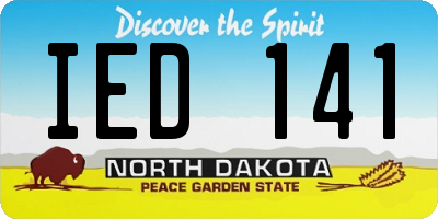 ND license plate IED141