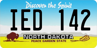 ND license plate IED142