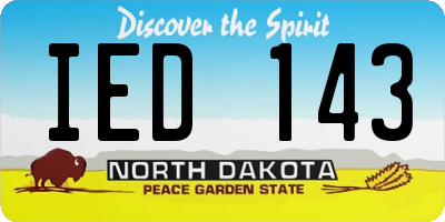 ND license plate IED143
