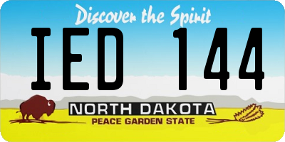 ND license plate IED144