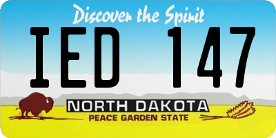 ND license plate IED147