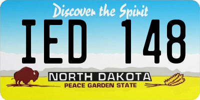 ND license plate IED148