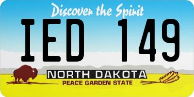 ND license plate IED149