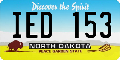 ND license plate IED153