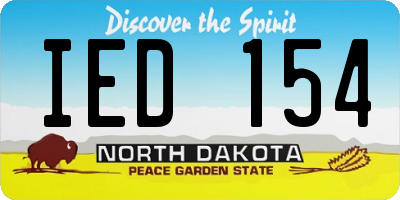 ND license plate IED154