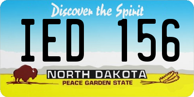 ND license plate IED156