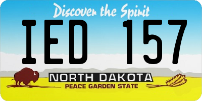 ND license plate IED157