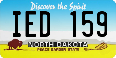 ND license plate IED159