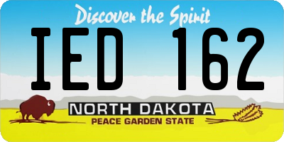 ND license plate IED162