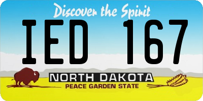 ND license plate IED167