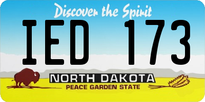ND license plate IED173