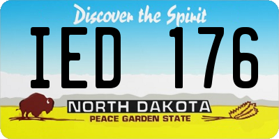 ND license plate IED176