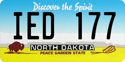 ND license plate IED177