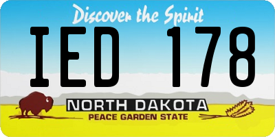 ND license plate IED178