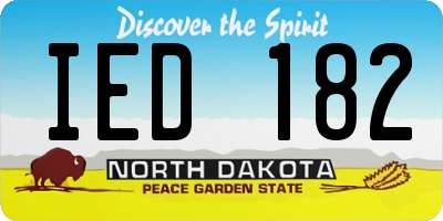 ND license plate IED182