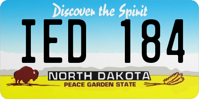 ND license plate IED184