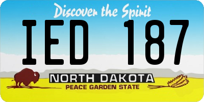 ND license plate IED187