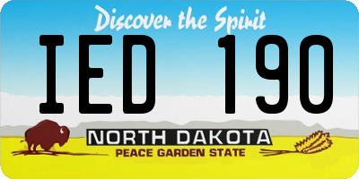 ND license plate IED190
