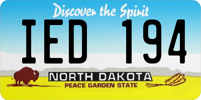 ND license plate IED194