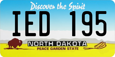 ND license plate IED195