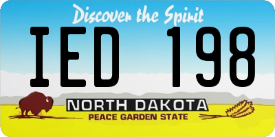 ND license plate IED198