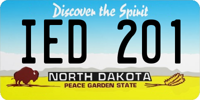 ND license plate IED201