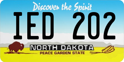 ND license plate IED202