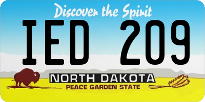 ND license plate IED209