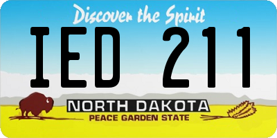 ND license plate IED211