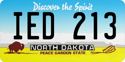 ND license plate IED213