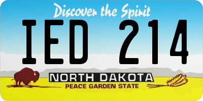 ND license plate IED214